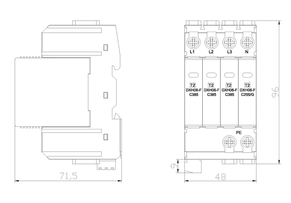 DXH06-FC385/4 20-40kA浪涌保護器.png DXH06-FC385/4 20-40kA浪涌保護器.png
